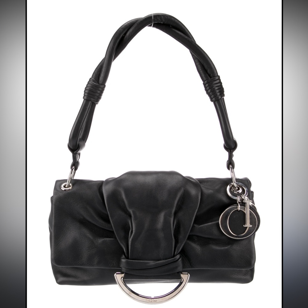 Vintage Christian Dior small demi Lune flap bag